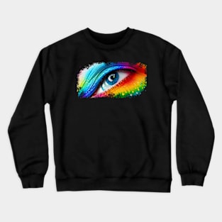 The Vibrant Eye of the Color Storm Crewneck Sweatshirt